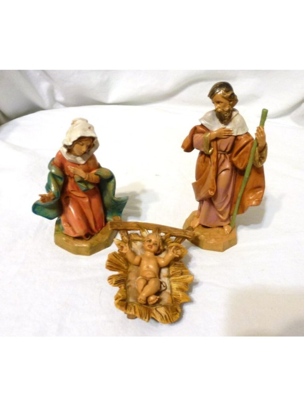 Classic 3-Piece Holy Family Nativity Set - 5-Inch Figures, Elegant Christmas